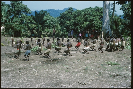 Sango performance at Ngarinaasuru on coastal slope, undated, but probably 1977.