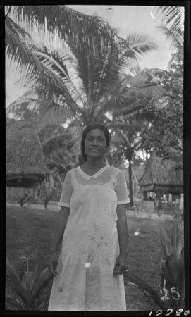 Young woman, member of the O&#39;Brien family, Funafuti, Tuvalu