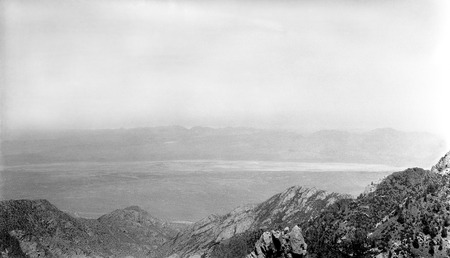 Facing east from mountain northeast of Vallecito in the Sierra San Pedro Mártir with the San Felipe desert in the background