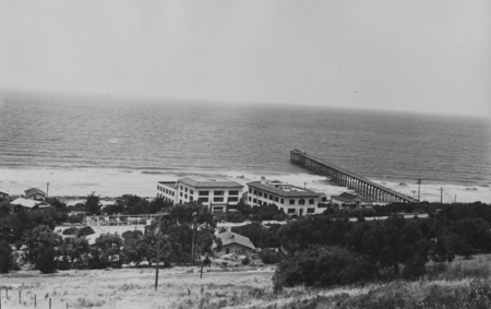 Scripps Institution of Oceanography viewed from the top of the hill just east of the Institution before the hill was devel...