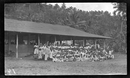 Hookworm lecture group at school, Avarua, Rarotonga