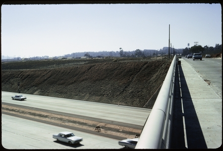 Looking west from the Miramar Road bridge over Interstate 5 freeway