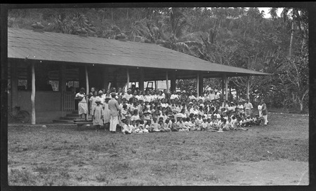 Hookworm lecture group at school, Avarua, Rarotonga