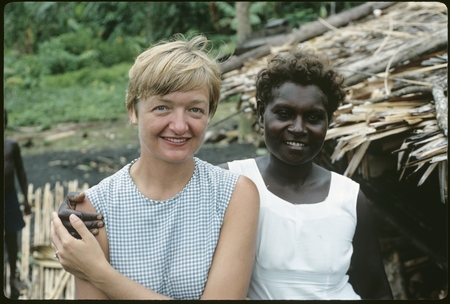 Portrait of Anne Scheffler with Solomon Island woman