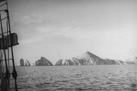 The Cape - The Gray Friars, Cabo San Lucas at sunrise. Gulf of California Expedition aboard the R/V E.W. Scripps, 1939