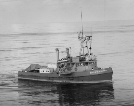 Scripps Institution of Oceanography research vessel, R/V Ellen B. Scripps (ship) assists at site 504B in the equator regio...