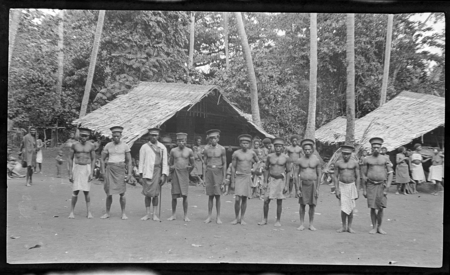 Papua New Guinea men with hats