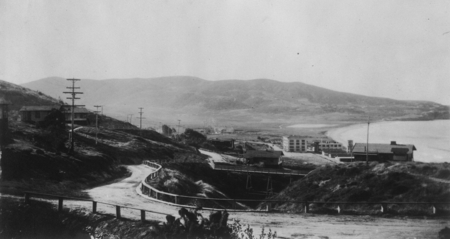 Scripps Institution of Oceanography looking down the hill from Cottage 25, 1920&#39;s