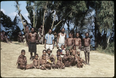 Group portrait, some members of Timbamaruwaga clan, Atsambankale sub-subclan