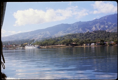 Papeete harbor and ship