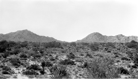 Isicha&#39;a (left) and Isicha&#39;a-cumudit-ñijaman (&quot;Little brother of Isicha&#39;a&quot;), granitic mountains of the Arroyo León Upland