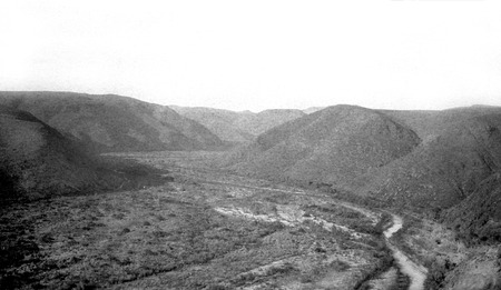 Santo Domingo Canyon from Red Rock, facing northeast
