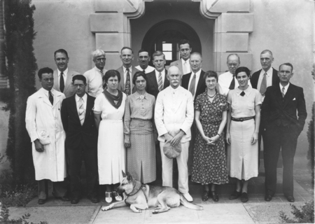 Scripps Institution of Oceanography Staff, August 30, 1936. Back row: Denis L. Fox, Winfred E. Allen, George F. McEwen, Ja...