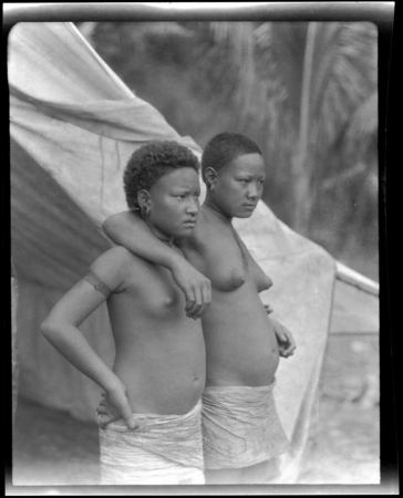 Two young women, Rennell Island