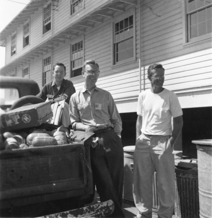 Joseph L. Reid, Bob Arthur, Townsend Cromwell, Point Loma. 1955