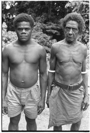Geni&#39;ilefana and young man, probably taken behind &#39;Oloburi Harbour.