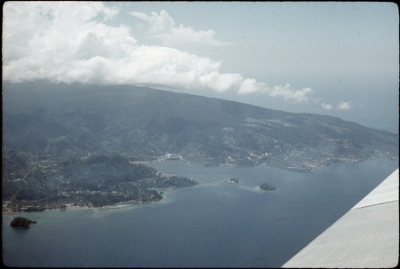Jayapura and Humboldt Bay, aerial view