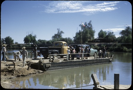 Ferry at &quot;K-49&quot; (Kilometer 49) on the Rio Colorado
