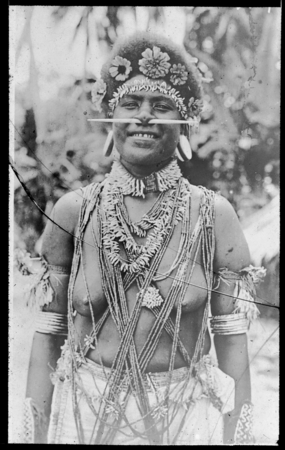 Woman wearing an assortment of jewelry