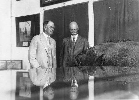 William Wallace Campbell and Thomas Wayland Vaughan, Scripps Institution of Oceanography Aquarium Museum. September 1927