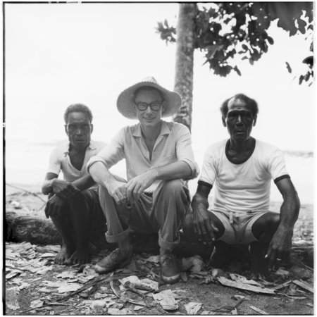 Harold Scheffler seated with two men