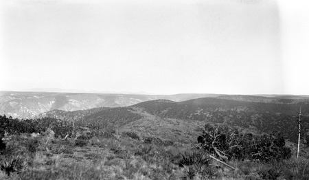 Looking southeast from east mountain, showing mesas continuing east