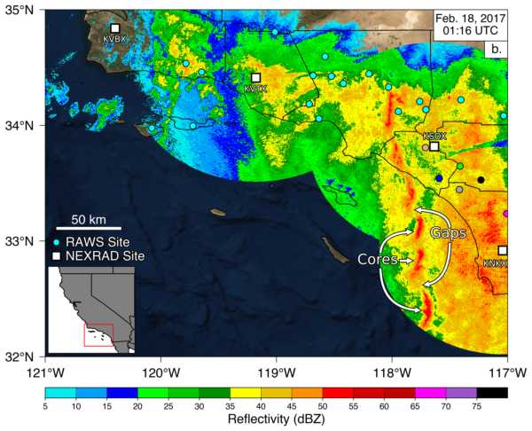 Southern California Narrow Cold-Frontal Rainband (NCFR) Catalogue (1995-2020)
