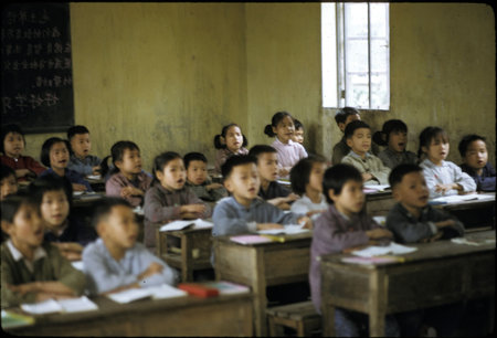 Students in class at a Guangzhou&#39;s commune (2 of 2)