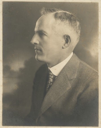 Portrait of Ed Fletcher in profile