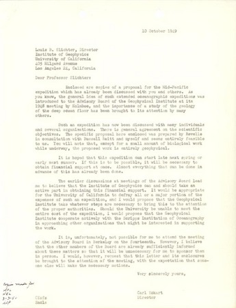 Letter to Louis B. Slichter