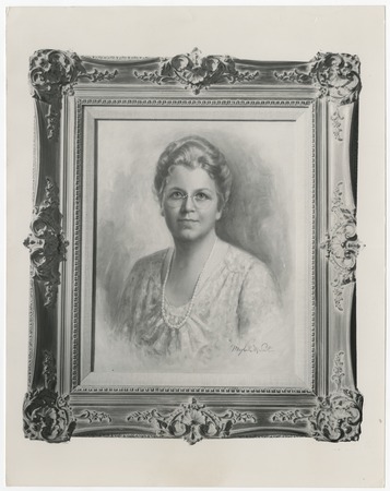 Photograph of Mary Fletcher painting