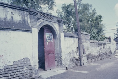 Propaganda poster on door