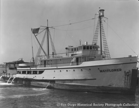 Damaged tuna boat Mayflower