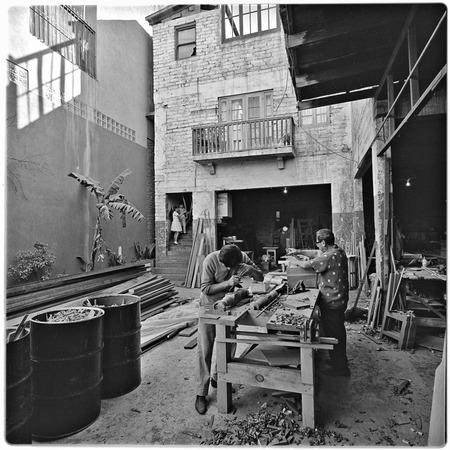 Artisans in woodworking shop