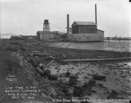 Low tide 4 p.m., Benson Lumber Co., San Diego, [California], Oct. 2, 1913
