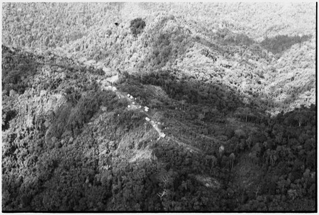 Adelbert Range: aerial view of village