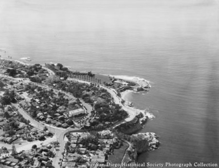 Aerial view of La Jolla coastline