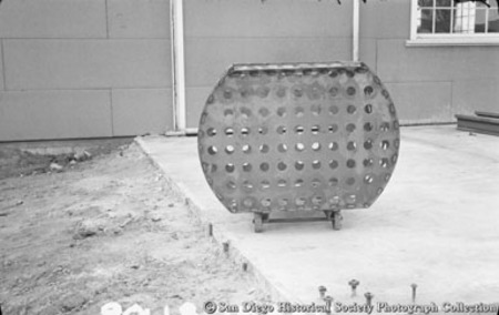 Fish cooker basket manufactured by Standard Iron Works for San Diego fish canneries