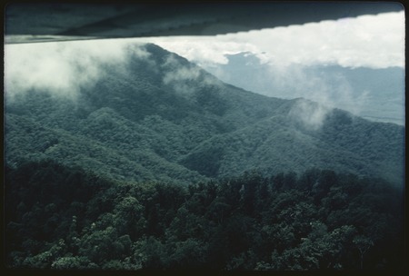 Kimil Pass, aerial view of forested mountains