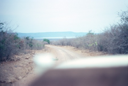 Road to Sumbu village with Lake Tanganyika in the background