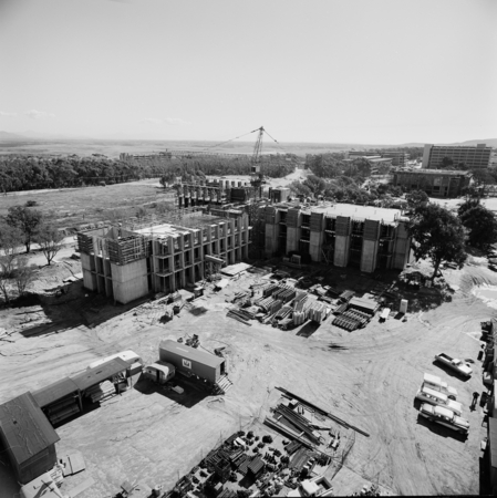 Aerial view of campus construction, UC San Diego