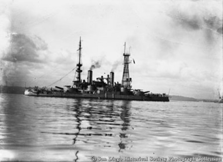 Battleship USS Oregon on San Diego Bay