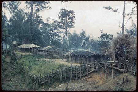 Kompiai, fenced houses