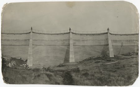 Men surveying the San Dieguito Dam