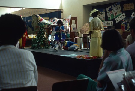 Children&#39;s play, based on the Pied Piper, at International School, Lusaka