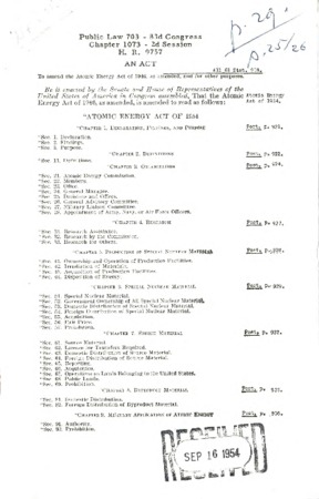 Atomic Energy Act Of 1954 Library Digital Collections Uc San