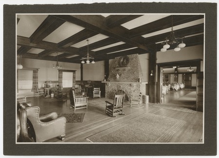 Interior of Stratford Inn fireplace and dining room