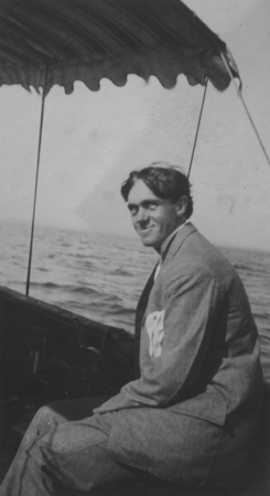 [Ralph E. Watson on boat]