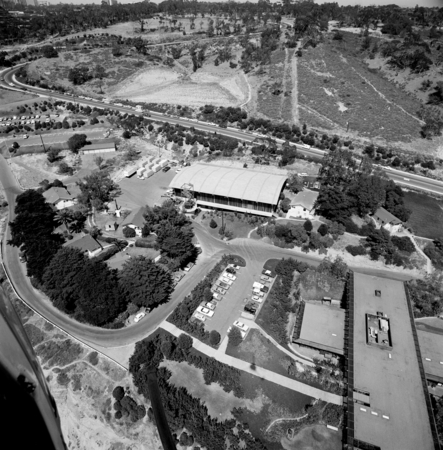 Aerial view of the Hydraulics Laboratory and Institute of Geophysics and Planetary Physics, Scripps Institution of Oceanog...