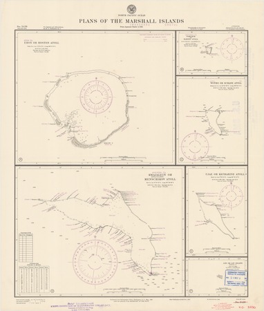 North Pacific Ocean : plans of the Marshall Islands (Maasharu Shoto)